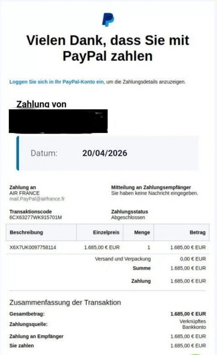 PayPal-Rechnung